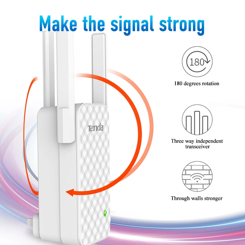 Tenda A12 300Mbps WiFi Repeater Wireless Range Extender Wi-Fi Signal Amplifier Expander, Wireless N300 Universal Range Extender