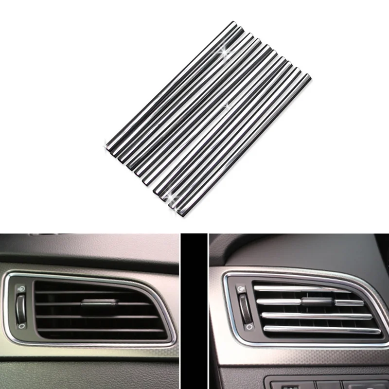 Car-styling 2018 New U Shaped DIY Air Vent Grille Decoration for Audi A1 A2 A3 A4 A5 A6 A7 A8 B5 B6 B7 B8 C5 C6 Q2 Q3 Q5 Q7 TT