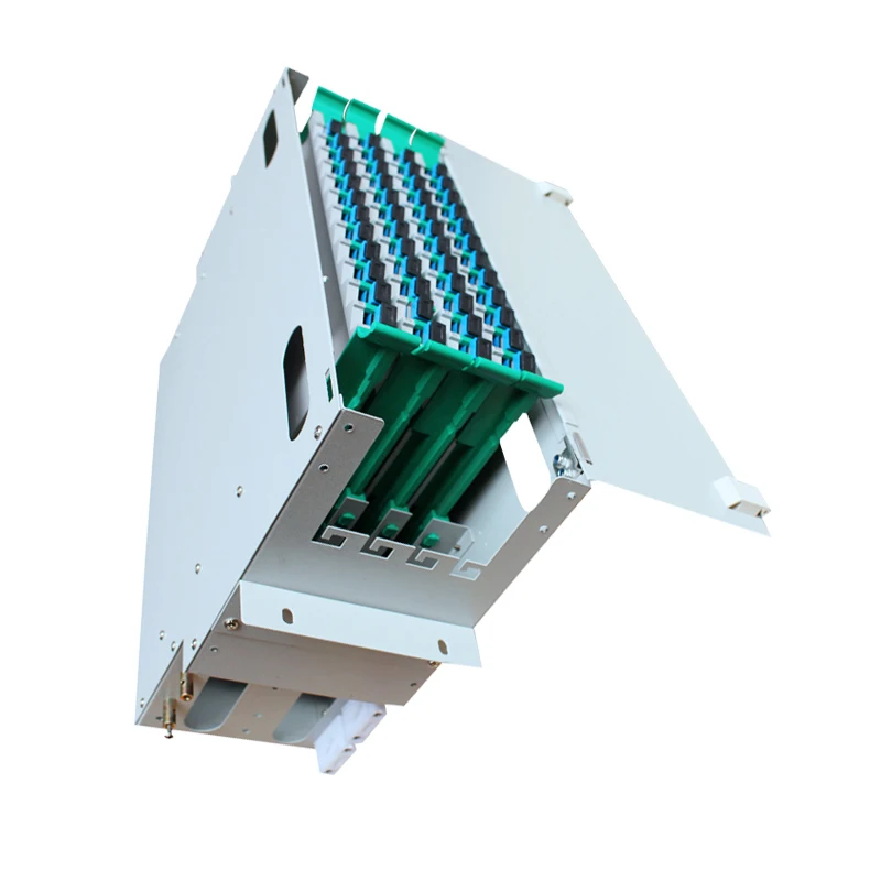 ZHWCOMM 19 inch 48 core Pull type optical fiber distribution frame SC ODF port Rack Mounted Indoor fiber patch panel