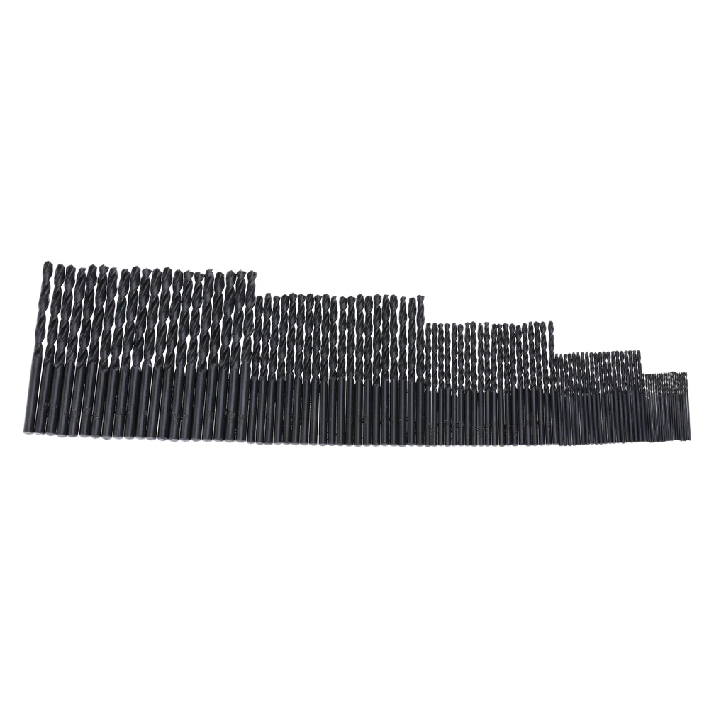 

HOEN 100Pcs/Set Twist Drill Bit Set Tool For Metal Sets 1/2/3/4/5mm HSS High Speed Steel Drilling Woodworking Tool