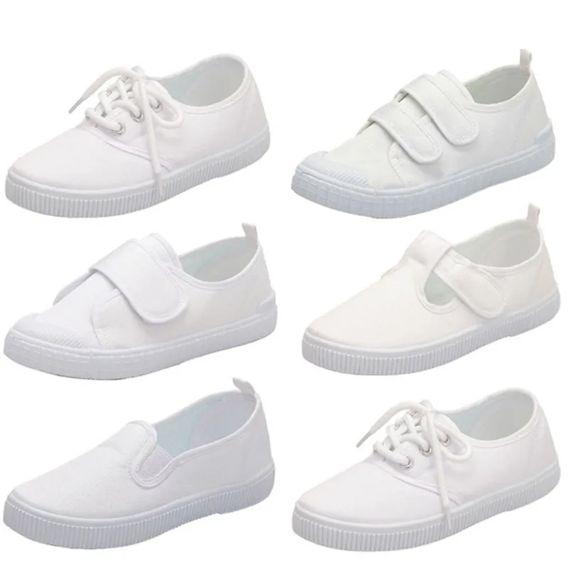 White Sneakers Canvas Shoes for Girls Boys Children School Student Dance gymnastics Casual Shoes Unisex sport white Shoes