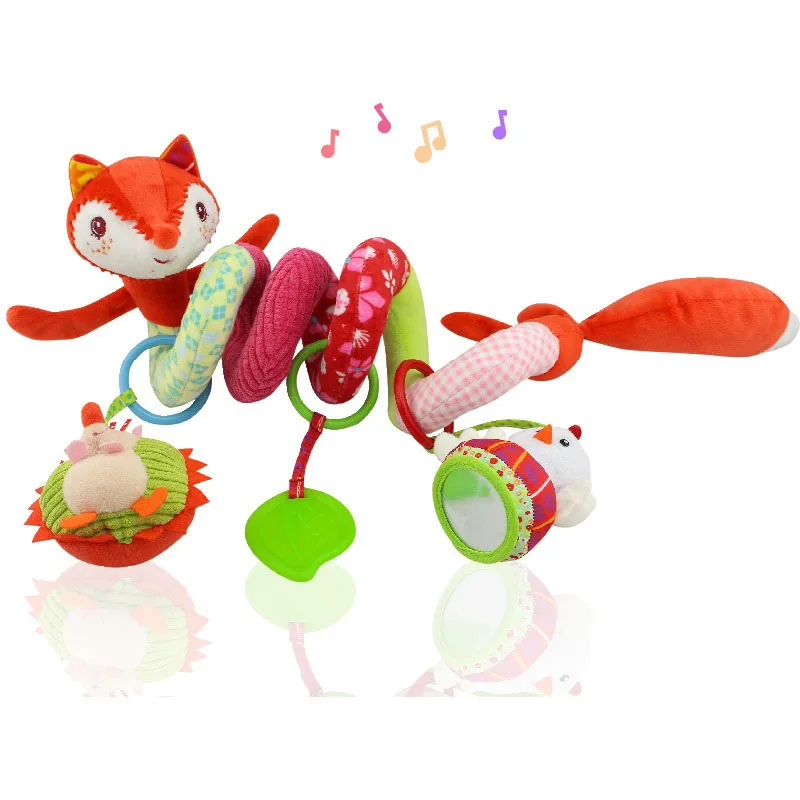 

Newborn Infant Soft Plush Toys Baby Crib Hanging Toys Stroller Playing Toy Car Lathe Music Hanging Rattles B0763