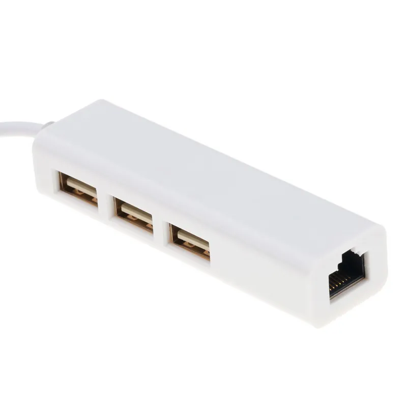 Kebidu الساخن 3 منافذ نوع C إلى USB HUB دعم إيثرنت LAN RJ45 مهائي كابلات بطاقة الشبكة USB 2.0 نقل البيانات محول