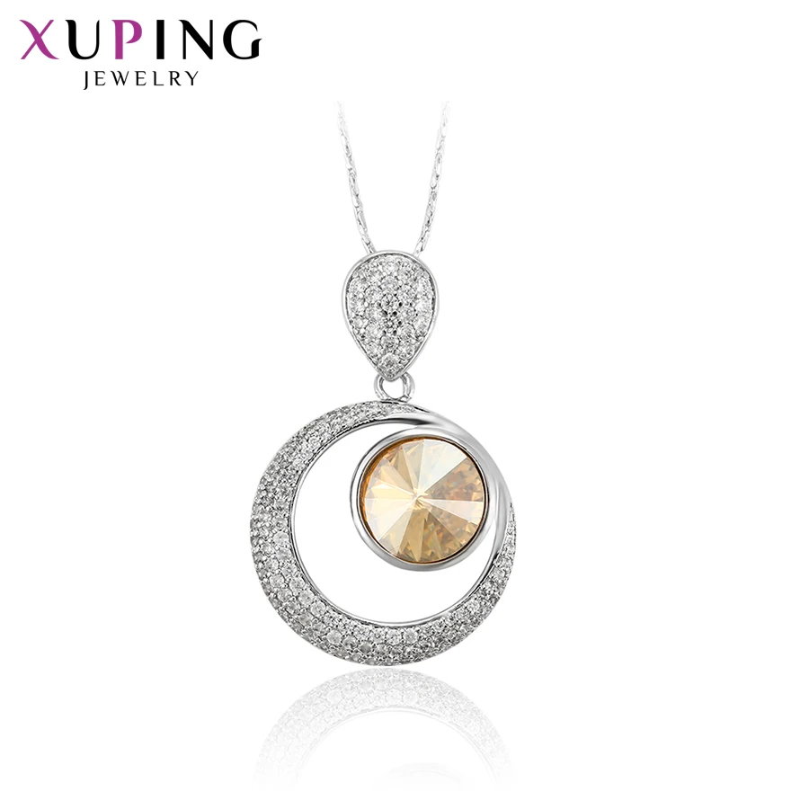 Xuping Jewelry Fashion Charms European Style Pendant Necklace with Crystal for Women Party School  Gifts A00612502