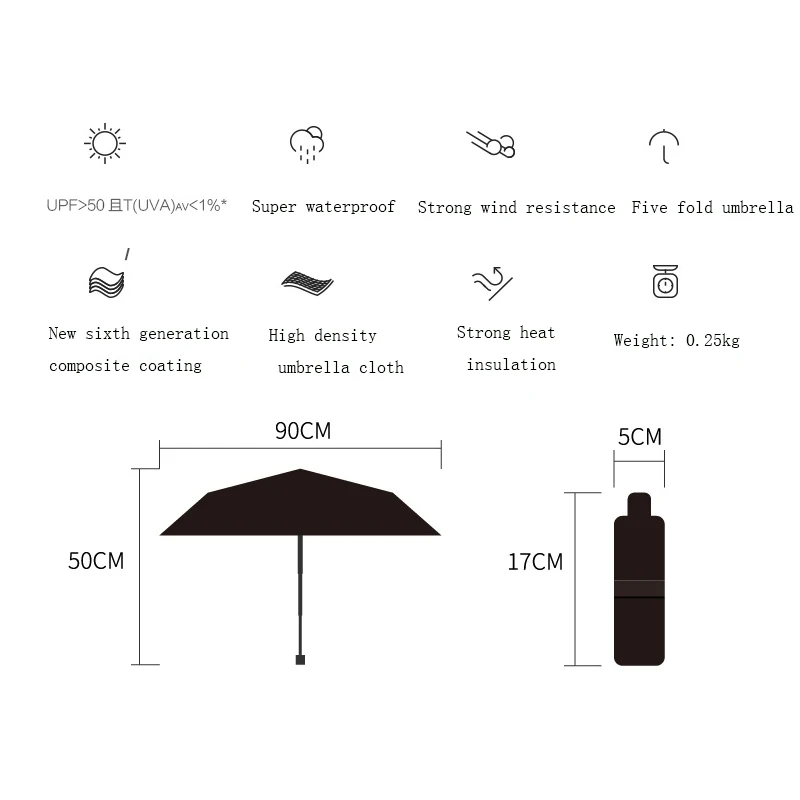 Small Fashion Folding Umbrella Rain Women Gift Men Mini Pocket Parasol Girls Anti-UV Waterproof Portable Travel UMBRELLAS