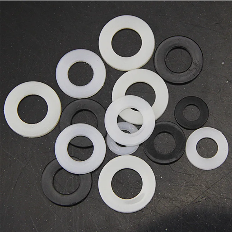 500pcs/lot Nylon Screw Gasket Insulation Plastic Flat Pad Plastic Washer,M8.