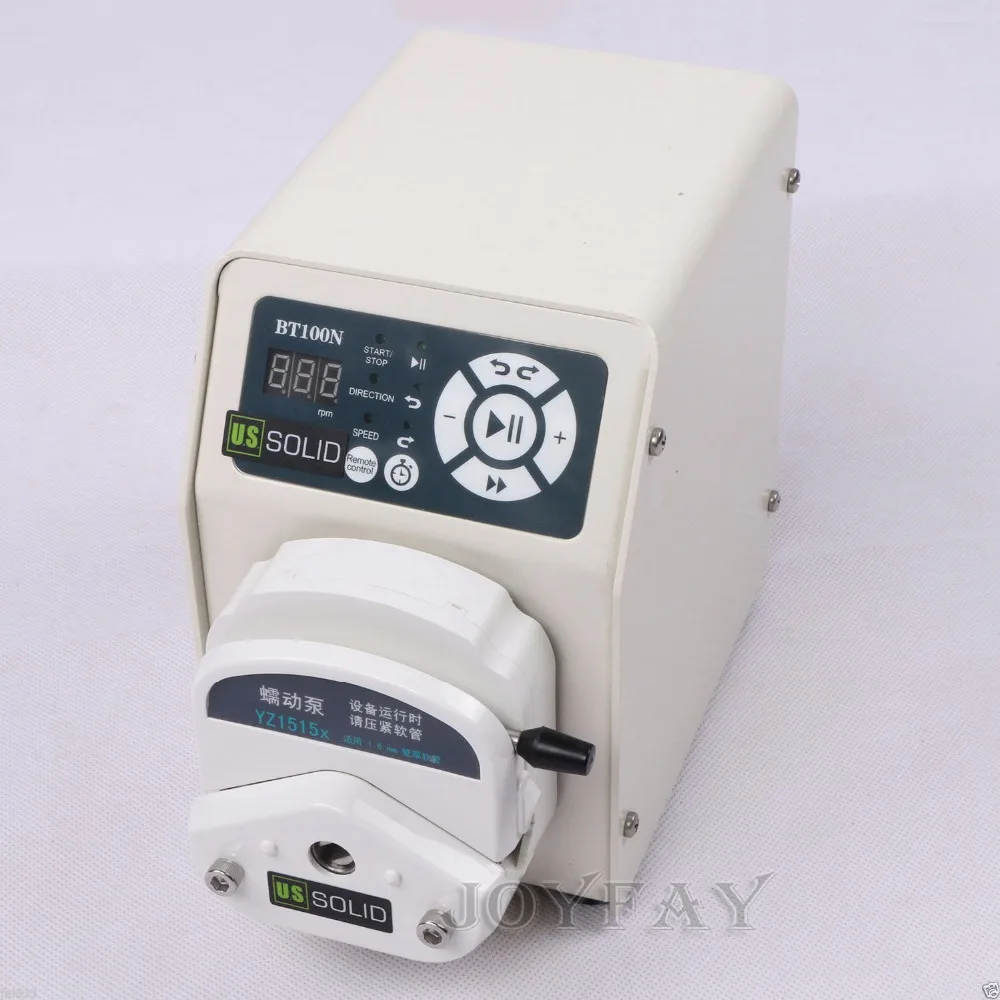 U.S. Solid Peristaltic Pump BT100N 2*YZ1515x 0.035 - 570 ml/min per Channel 2 Channel CE Certification One Year Warranty