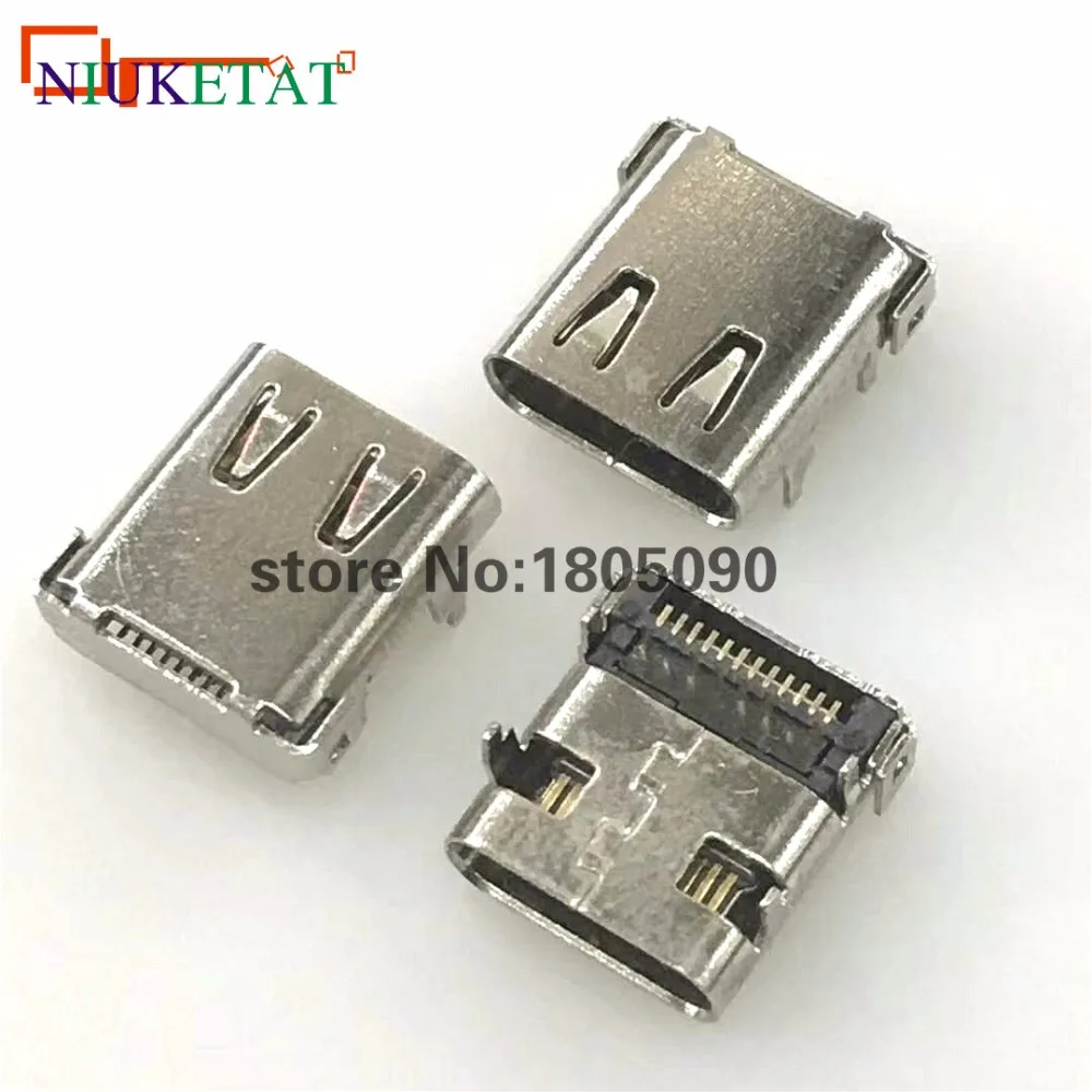 100pcs micro USB for 3.1 Type C Connector type-C 12Pin DIP4 Female Charge port replacement Plug USB 3.1 Version Socket jack