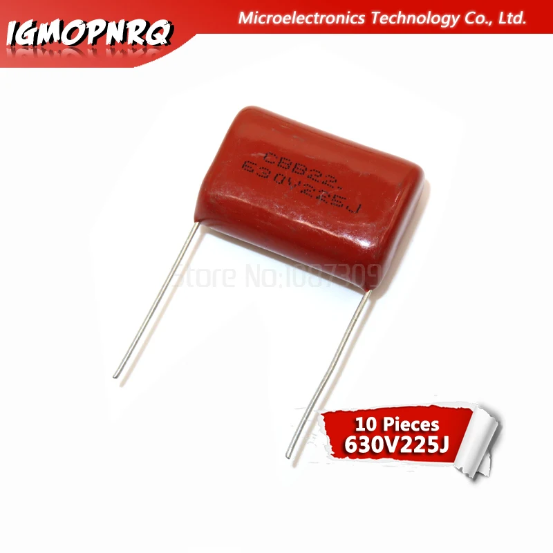 10 sztuk 630V225J podziałka 25MM 2.2UF 2200NF 225 630V igmopnrq CBB kondensator folii polipropylenowej nowy