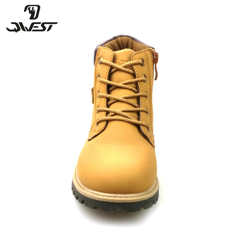 QWEST (by FLAMINGO) Autumn Felt Lace-Up& Zip Children's Shoe High Quality Gentleman Rome Non-slip Kids Boots for Boy 82B-SW-0892