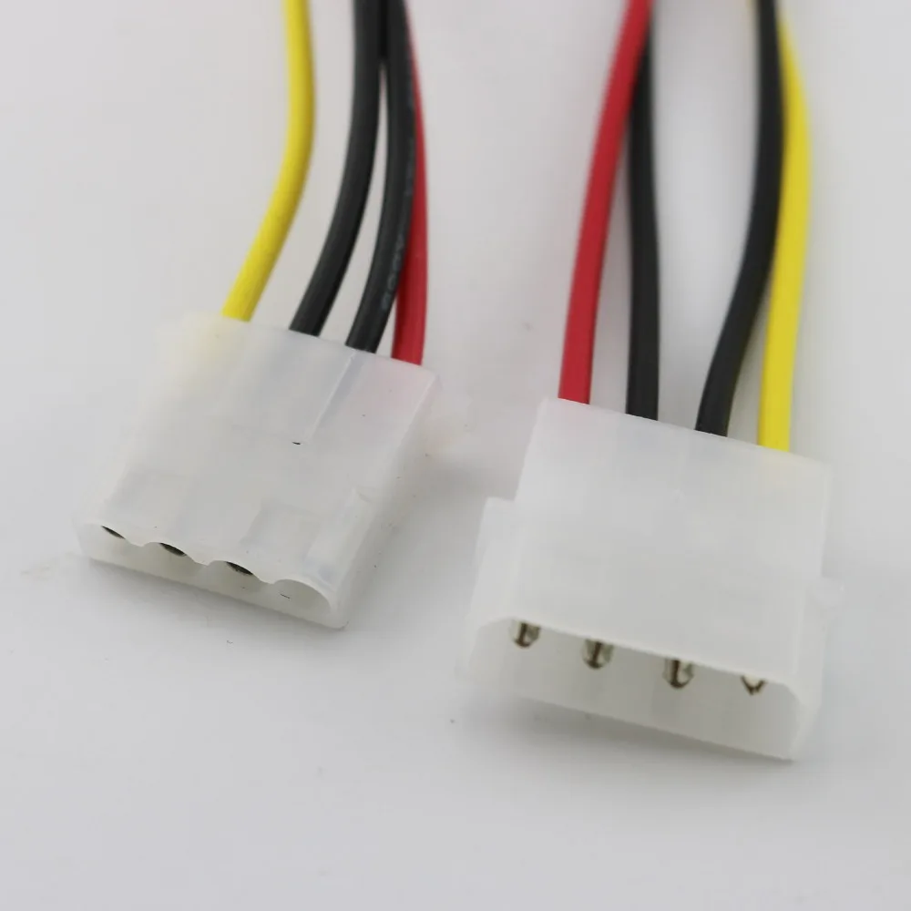 1pcs 50cm/1.5ft IDE 4 PIN Molex Male Power to LP4 Female Jack Adapter Extension Connector Cable