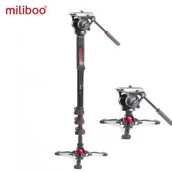 miliboo MTT705II Monopod wideo z głowicą przeciąganjącą płynną Profesjonalny stojak na aparat do lustrzanki cyfrowej, kamera podróżna 10 kg