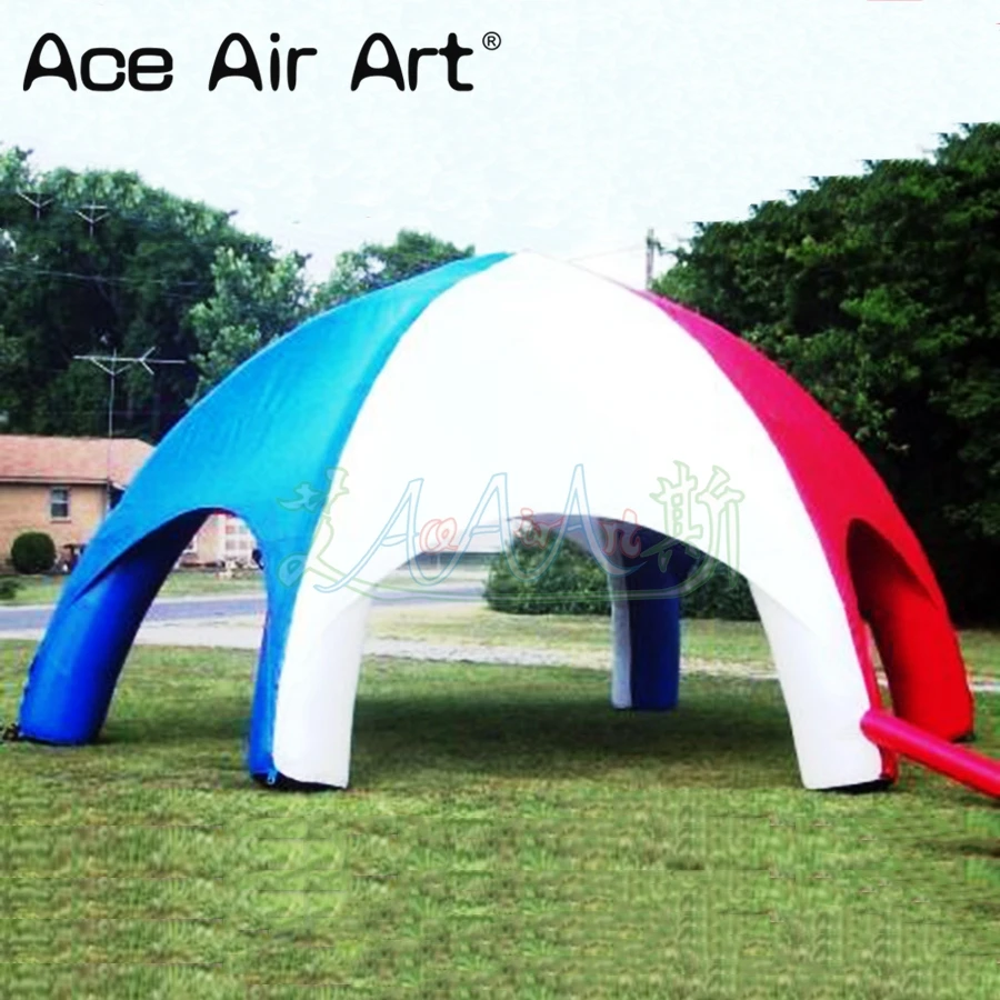 Customized 10 m Diameter Inflatable Trichromatic Spider Tent/Event Station Party Tent Air Dome Marquee Tent for US