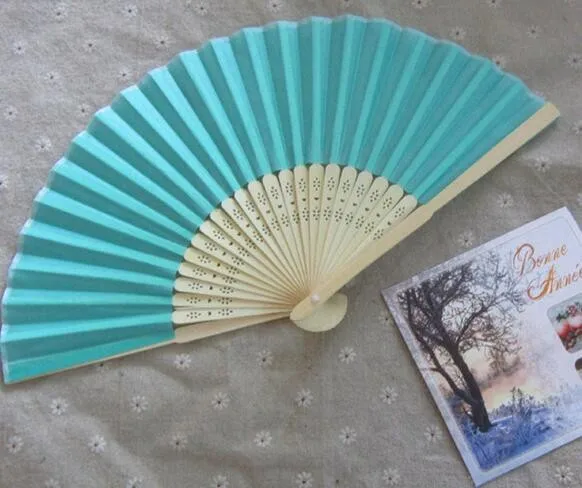 200 PCS/LOT Wedding Silk Fan,Bride Hand Fan with bamboo ribs,Craft Fan wedding bridal shower favor party gift