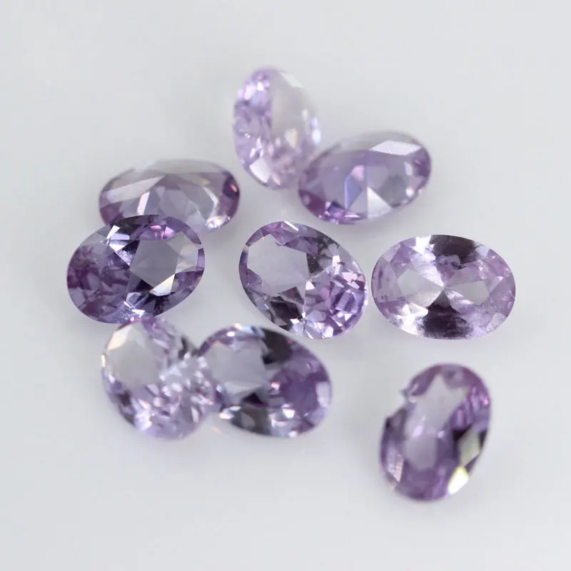 CSJ Created Alexandrite Loose Gemstone Oval Cut For Diy Jewelry 925 Silver Mounting Fine  Faceted Bead Stone Color Change