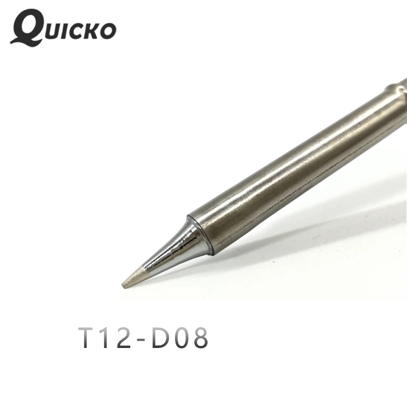 QUICKO T12-D08 kształt D seria końcówka do spawania porady 70W dla FX9501/951/907 T12 uchwyt OLED i LED stacji