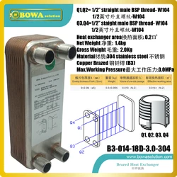 15KW (Acqua per Acqua) dimensioni compatte e di alta efficienza PHE è la scelta ideale per il riscaldamento, di raffreddamento, recupero di calore e caldaie ad acqua