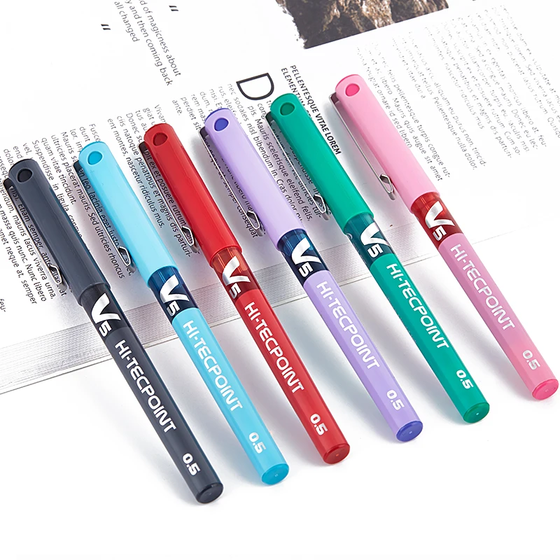 

Japan Pilot V5 0.5mm Gel Pen Liquid Ink Hi Tec Point Rollerball Pen For Exam Sign Pen Stationary School Office Supplies BX-V5