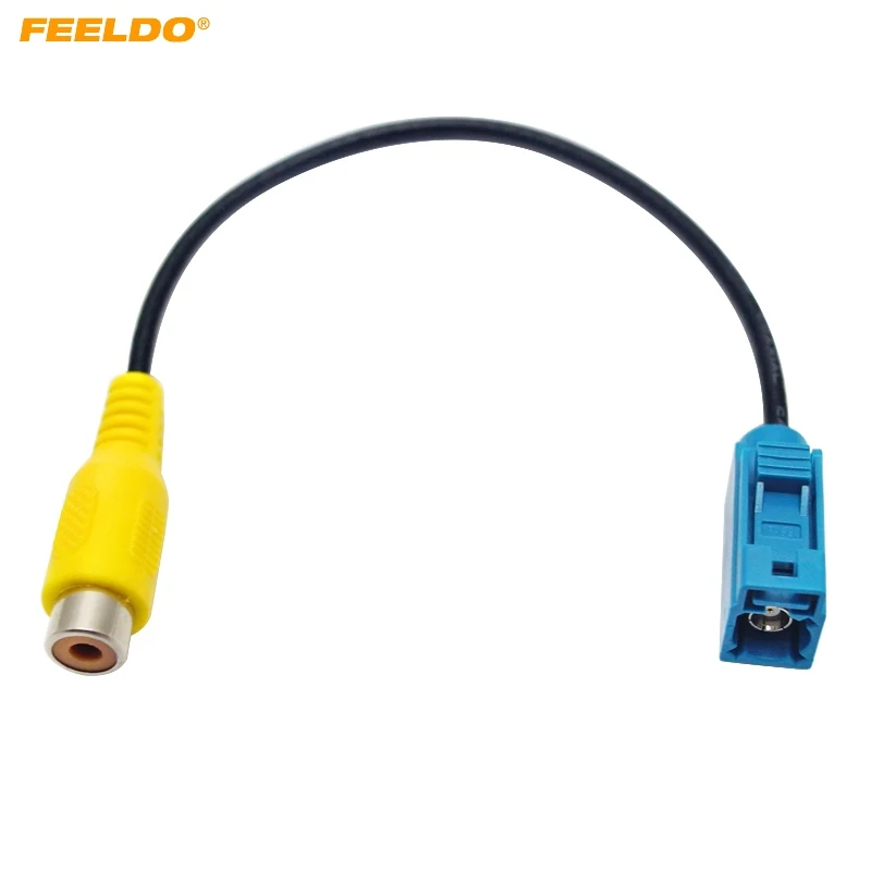 FEELDO 10Pcs Car Reversing Camera Adaptor Fakra RCA Cable Plug For Mercedes For Ford OEM Radio Head Unit #3952