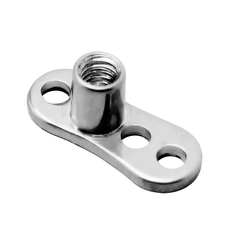 G23 Titanium 14G 16G Micro Dermal Anchor Base Skin Diver Piercing Dermal Implants Jewelry 16g/1.2mm Inner Of Thread