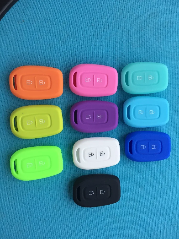 1Pc New 2 Buttons Car Silicone Key Case Cover Fob Remote Shell For Renault 2017 Oroch 2 BTNS Blank Accessories No Logo Auto Part