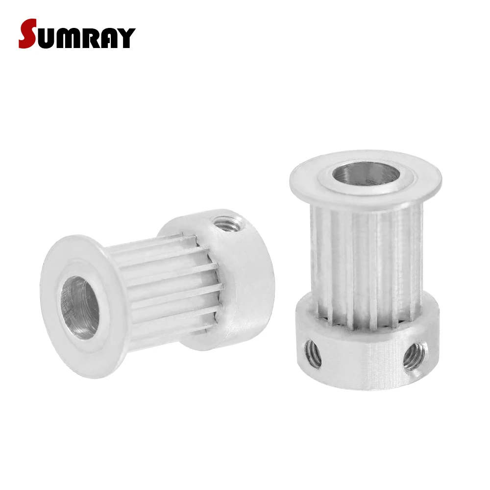 SUMRAY 3M 14T Timing Pulley 4/5/6/6.35/8mm Inner Bore Synchronous Wheel Pulley 16mm Belt Width CNC Belt Pulley 2pcs