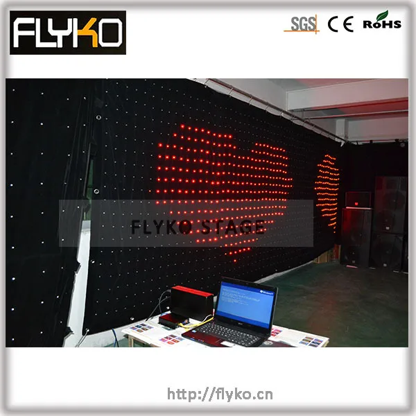 Free shipping, PC controller led strip curtain screen