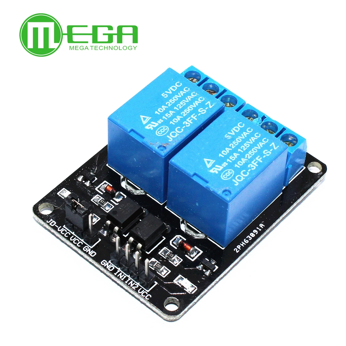 

50pcs/lot 2-channel New 2 channel relay module relay expansion board 5V low level triggered 2-way relay module