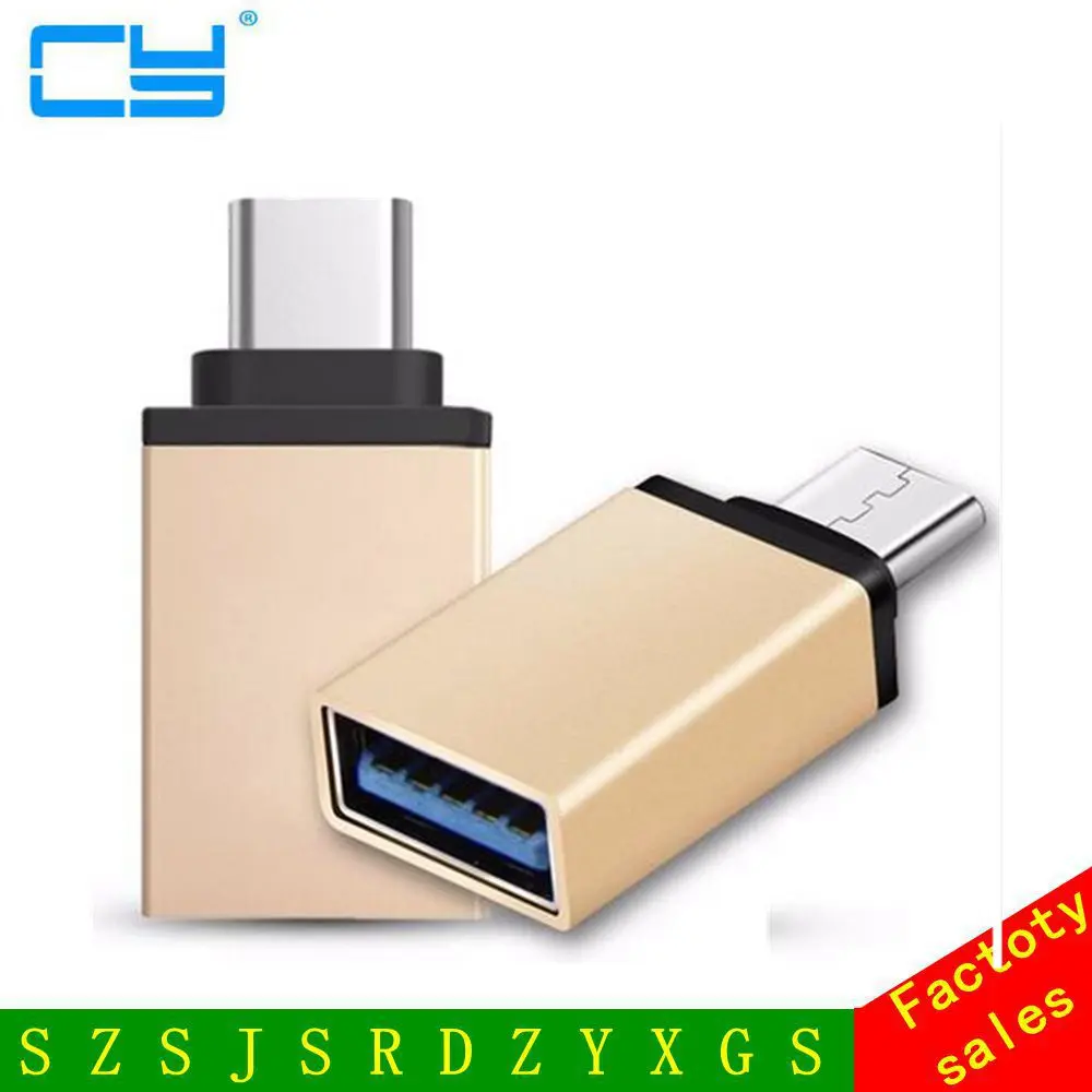 Novo metal usb 3.0 tipo-c otg adaptador para macbook para chromebook mi4c 4S meizu pro5 zukz1 oneplus2 lumia950 nexus 6p 5x x347