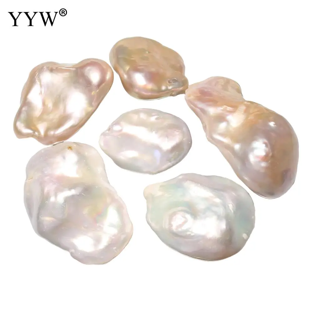 

1PC High Quality 18-20mm Big Size Cultured Freshwater Nucleated Pearl Beads Natural No Hole Pearl Beads For DIY Jewelry Making