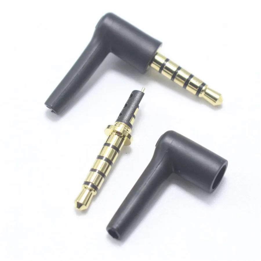 1pcs 3.5mm Stereo Headset Plug 3 4 5 pole 3.5 Audio Plugs Adaptor Connector for Earphone Maintenance ect White Black