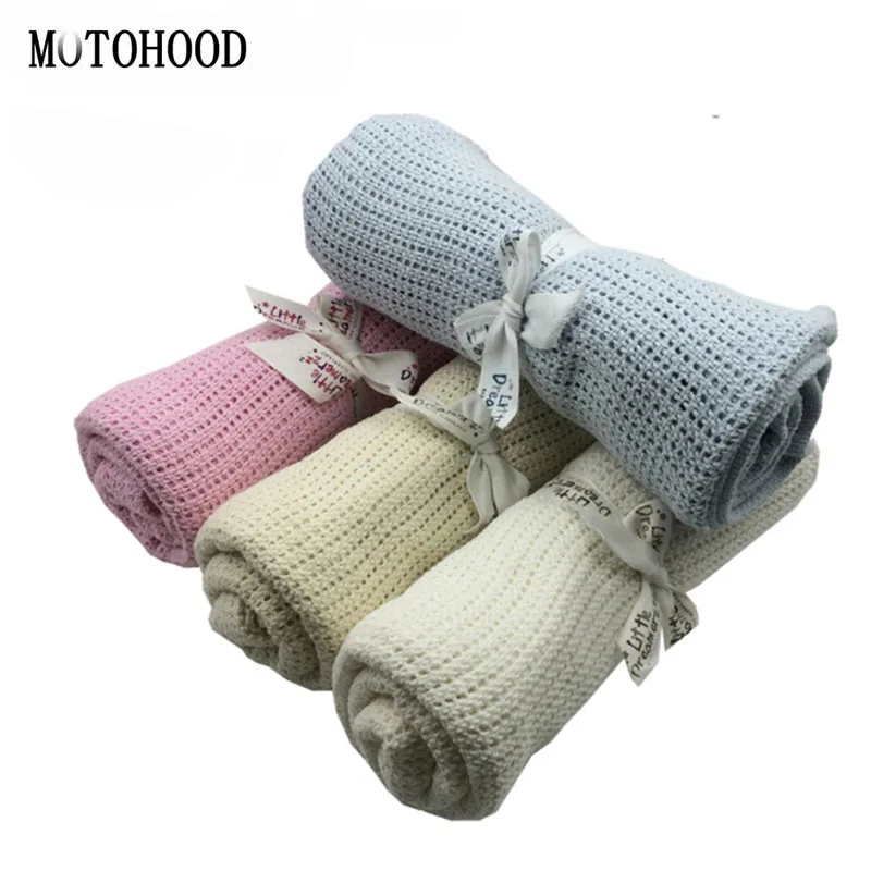 75*100cm Hollow Cotton Baby Blanket Newborn High Quality Wrap Swaddle Baby Bedding Soft Newborn Photography Props Towel Blanket