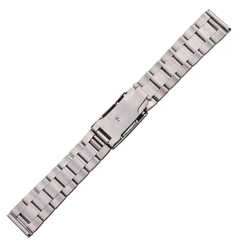 Solid Stainless Steel Watch Band Bracelet Straight End Strap 18mm 20mm 22mm 24mm Gold Silver Black Watchband Accessories