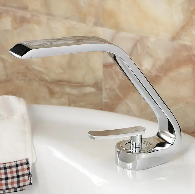 New product Bathroom bend wash basin faucet,Copper sink basin faucet mixerwater tap,Brass toilet sink basin faucet chrome plated