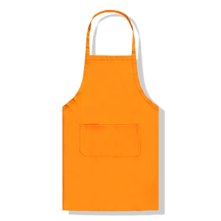 Free shipping Solid Color Apron For Kitchen Clean Accessory Household Adult Cooking Baking Aprons  Many Colors