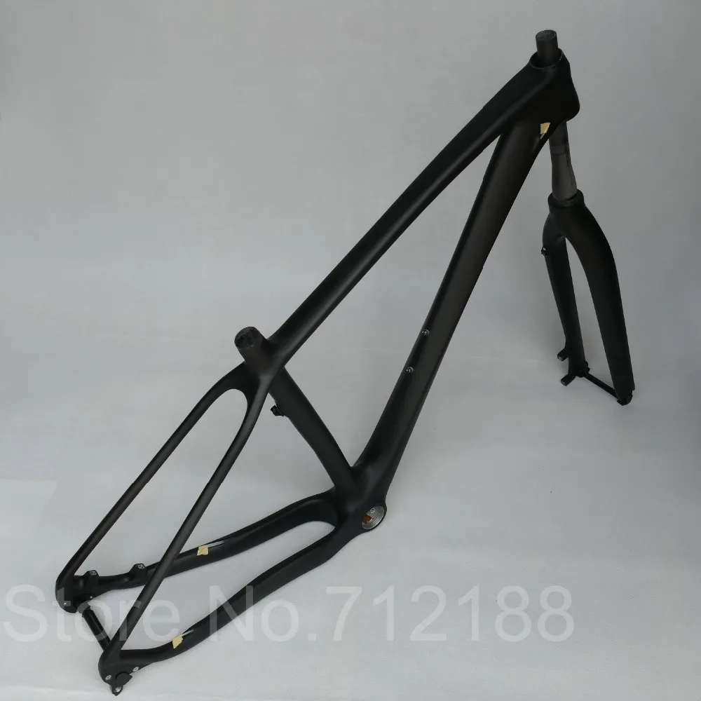 29er Carbon Matt Mountain Bike Frame Fork BSA / BB30 -  17