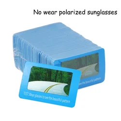 BerWer Wholesale 100 Pieces/Lot TAC Polarized Lens Test Card for Testing Polarizing Sunglasses Men Women