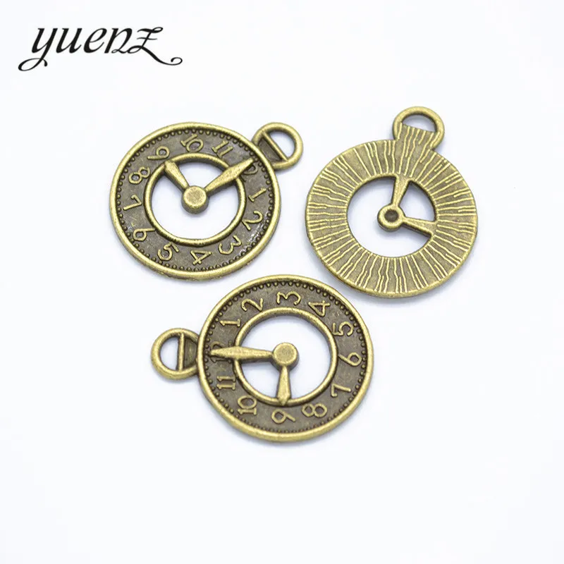 YuenZ 10 pcs Metal Antique Silver color Watch Charms Pendant For Necklace Bracelet Jewelry Making 26*20mm J349