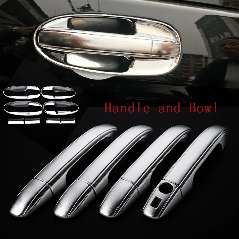 DEE ABS Accessories Chrome Side 4 Door Handles Bowls Covers Frame Trim Strip for Mercedes Benz Vito 2016 Stickers