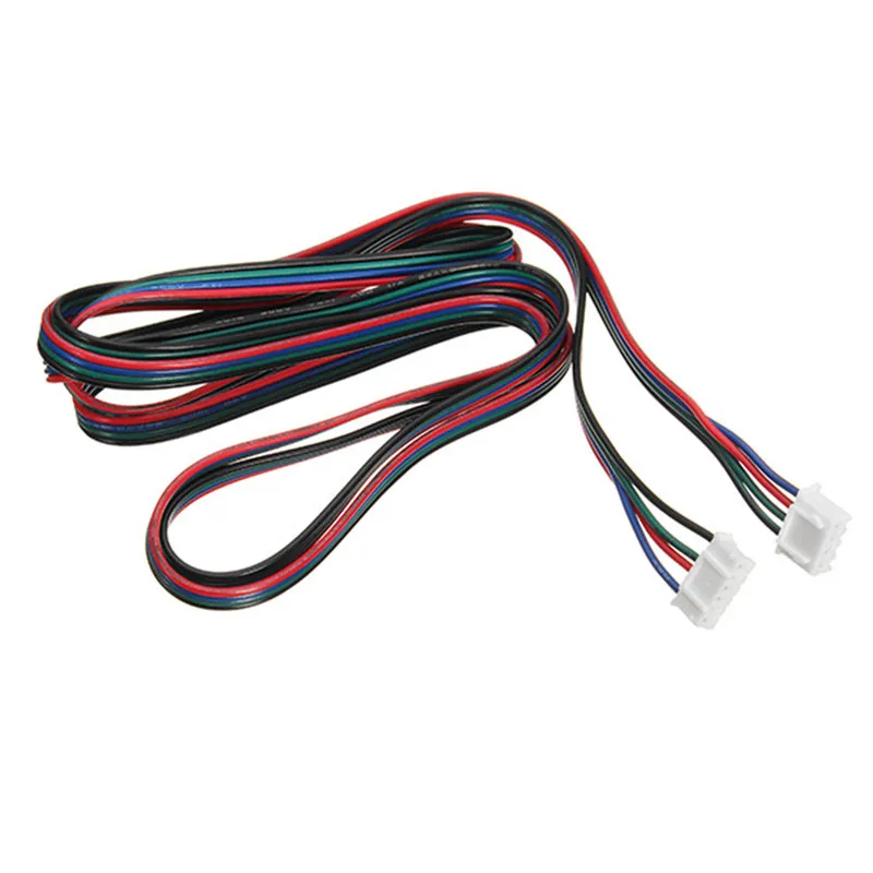 Free Shipping 4pcs 100cm/200cm 4pin to 6pin XH2.54 NEMA 17 Stepper Motor Cable DuPont line For 42 Stepper Motor