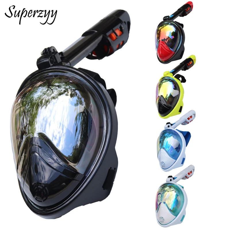 

Diving Mask Full Face Anti-fog Snorkeling Mask Underwater Scuba Spearfishing Mask Children/Adult Glasses Training Dive Equipment