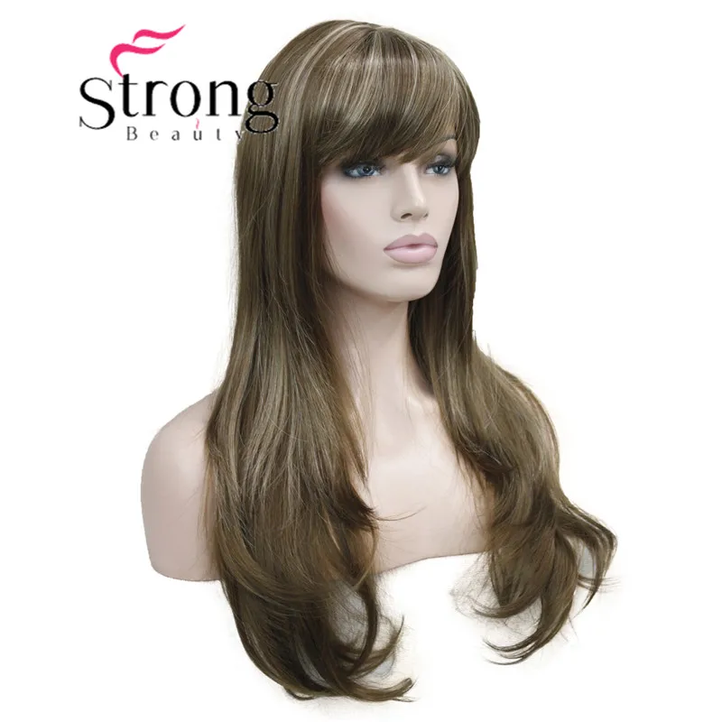 StrongBeauty 26 "Tổng Hợp Bộ Tóc Giả Dài Chịu Nhiệt Lớn Lượn Sóng Tóc Nữ Cosplay Bộ Tóc Giả Màu Nâu Sáng với Nổi Bật