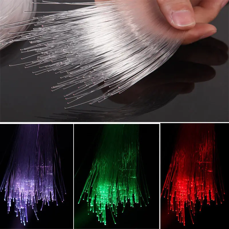 

0.75mm(D) PMMA plastic fiber optics cable 1000M/reel f/light engine driver star ceiling hanging lamp Wedding Bar decor-end glow