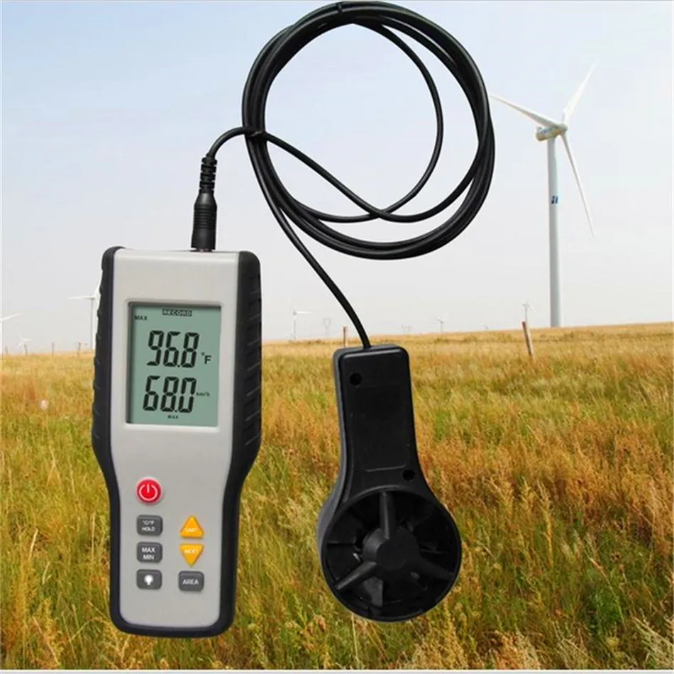 

HT-9819 Pocket mini Instrument Measuring Wind Speed Meter Digital LCD Anemometer