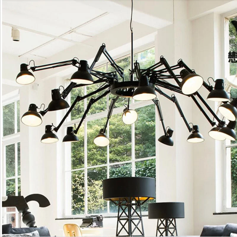 Spider Chandelier Living Room Restaurant Creative Chandelier Hotel Clothing Store Hanging Lamp Net Cafe Telescopic Office Decor