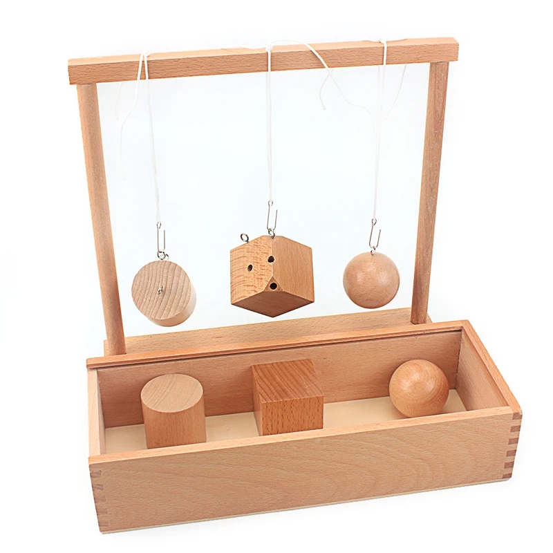 Baby Frobel Teaching Toys Gabe2 Shapes Froebel Round Cube Cylinder Solid Wood Game Toys for Children Preschool Kindergarden Gift