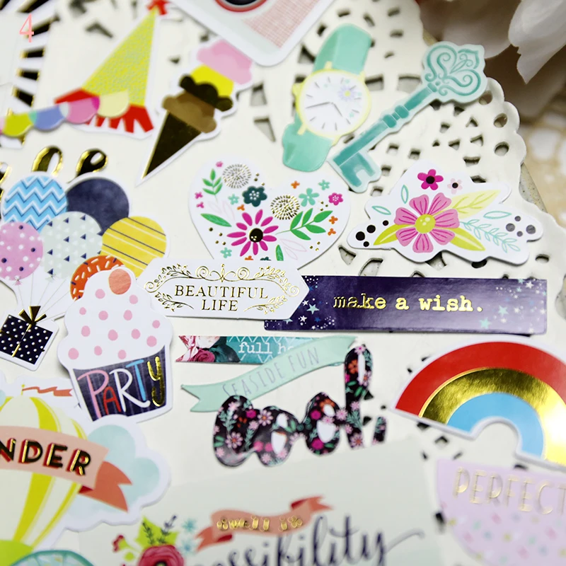 KSCRAFT 97 pcs Esprimere UN Desiderio di Carta Cartoncino Die Cut Adesivi per Scrapbooking FAI DA TE/album di foto Della Decorazione di