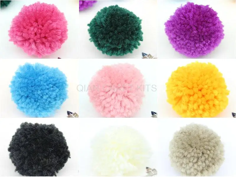 

100pcs of big yarn pom poms, 50 mm mix color pom decoration decor, cotton handmade, Pom ball high quality handmade craft kits