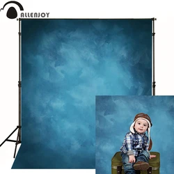 Allenjoy Vinyl Cloth Photography Backdrop Old Master Blue Photo Background Studio Grunge Pure Color Wedding Photocall Photophone