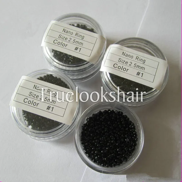 1000pcs / bottle Micro Rings 2.5mm Nano Rings For Nano Link Hair Extension Blonde Nano Ring